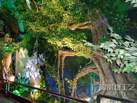 重庆伏羲洞桃花源仿真植物案例.jpg
